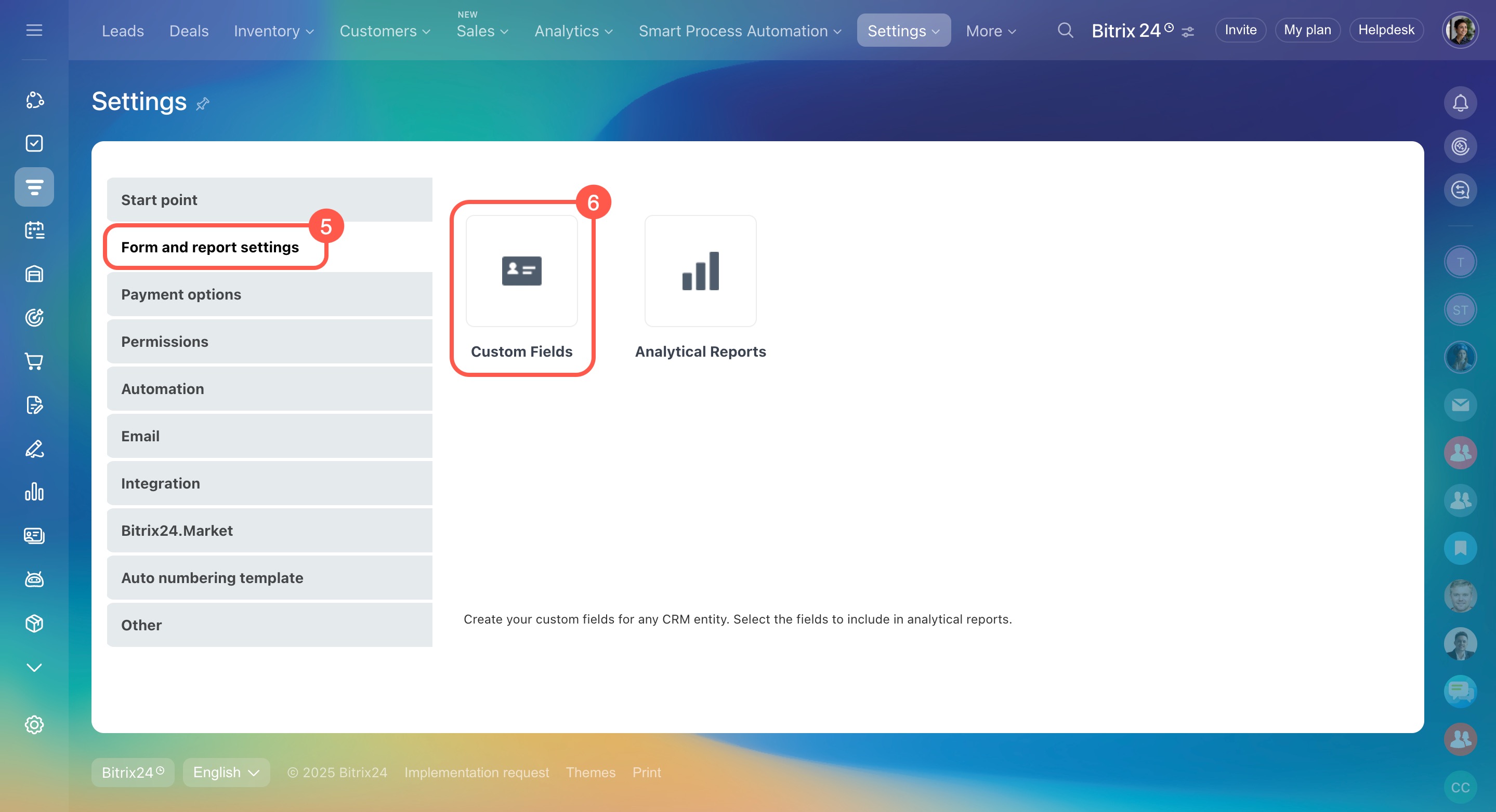 Custom fields Custom fields