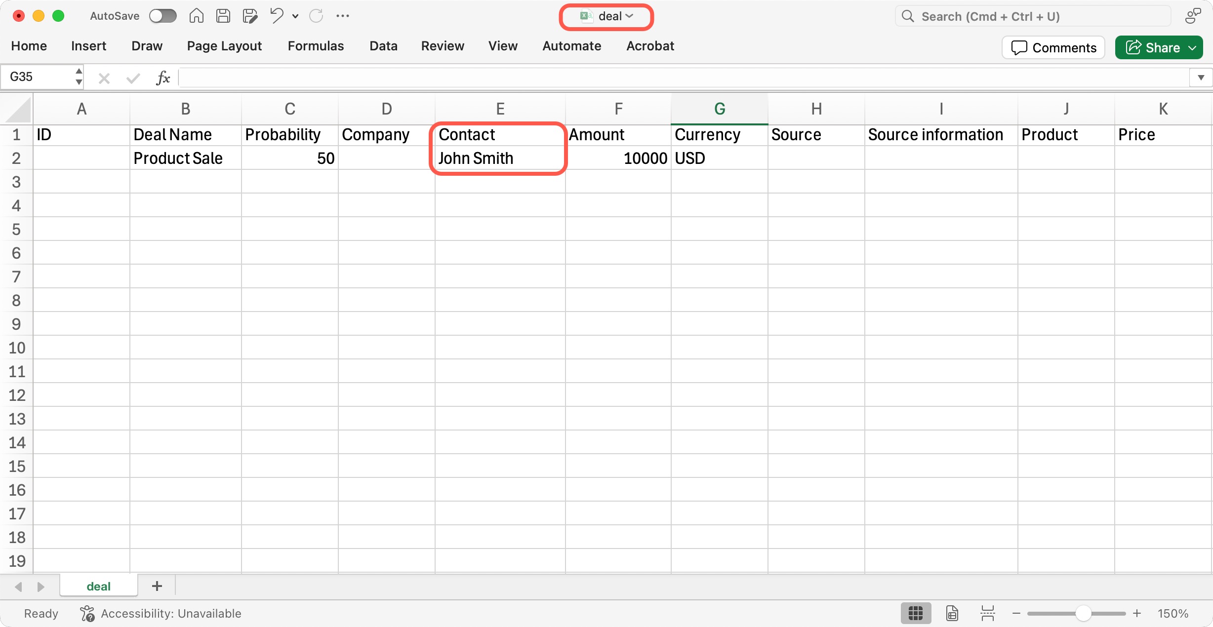 Deal import Deal import