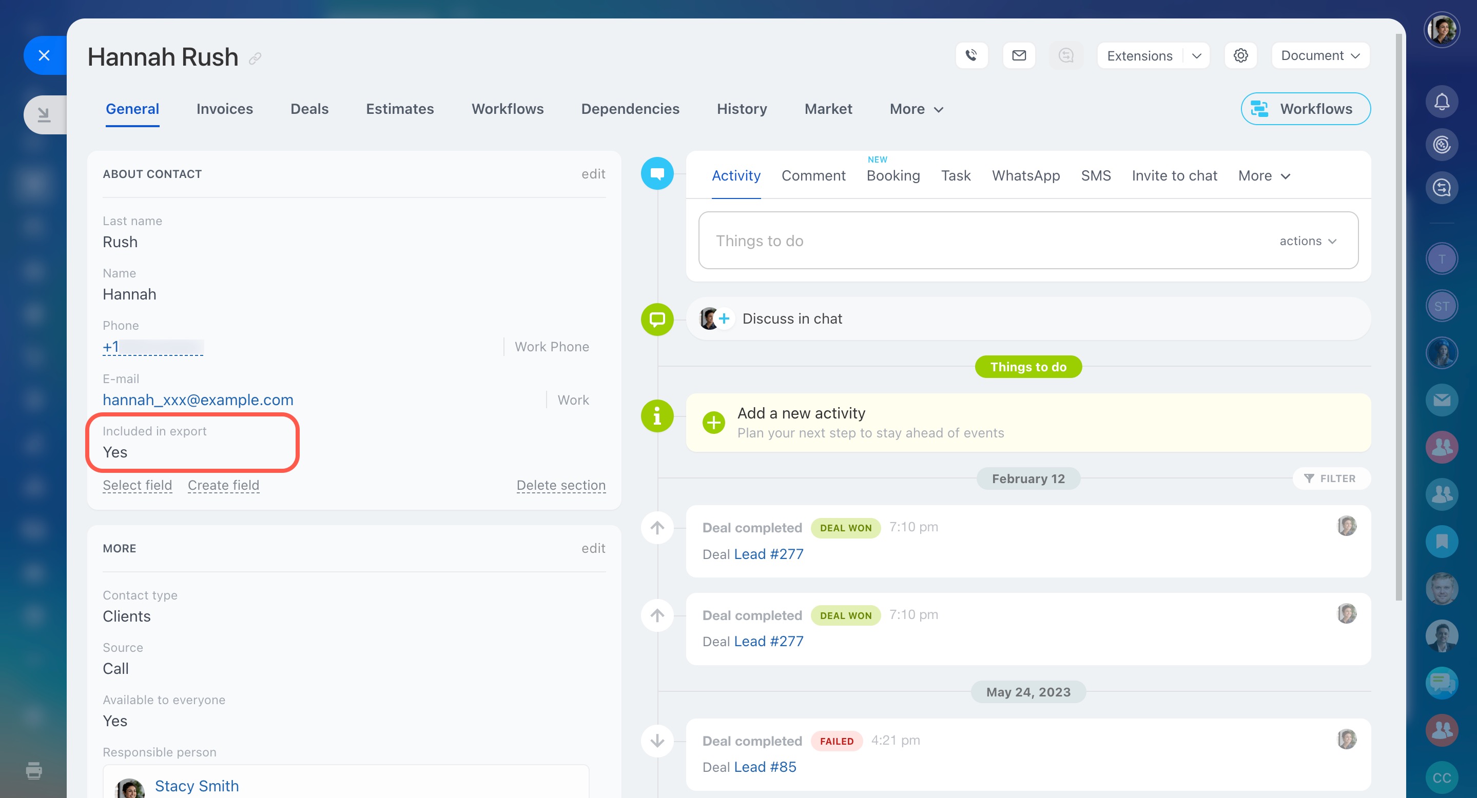 Included in export Included in export