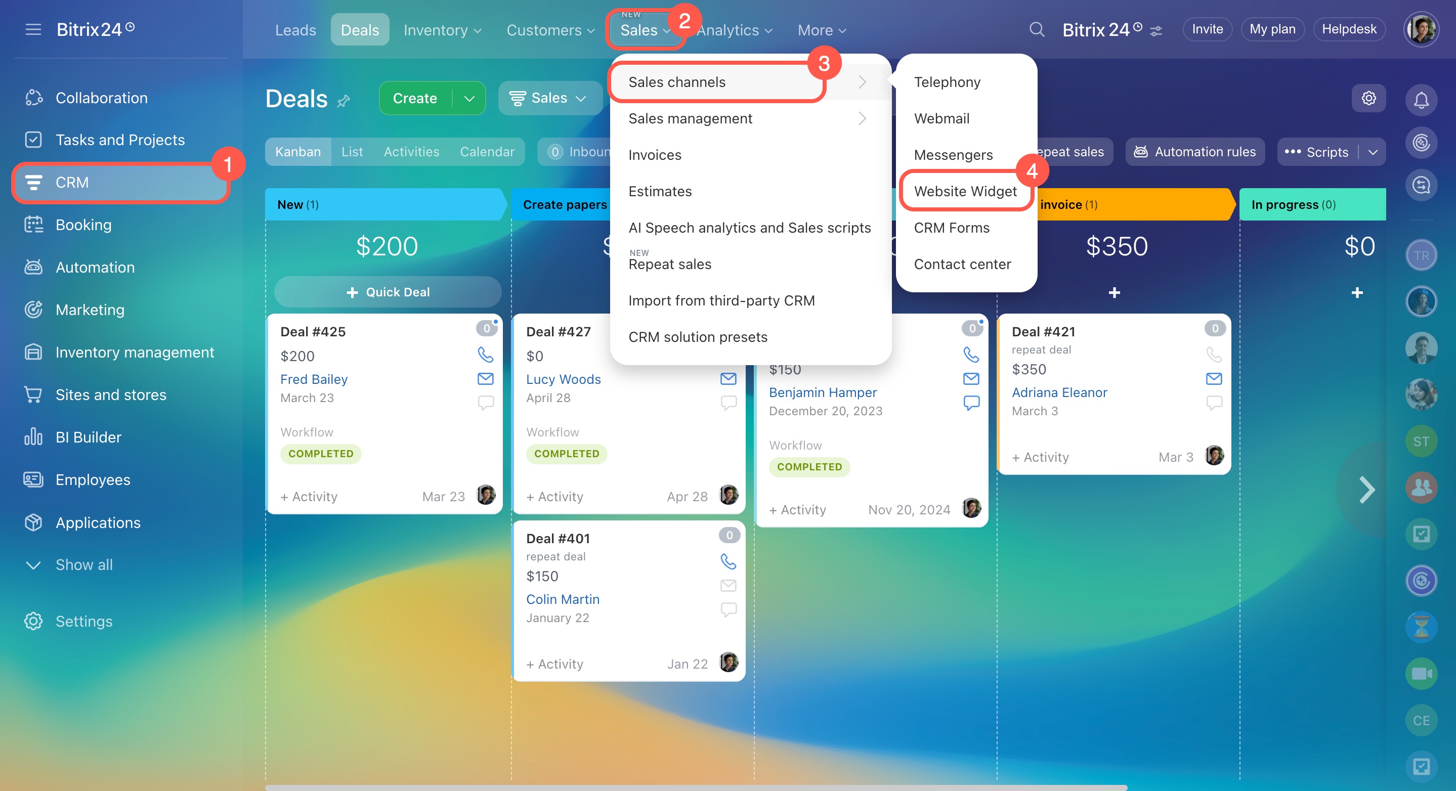 Website widget