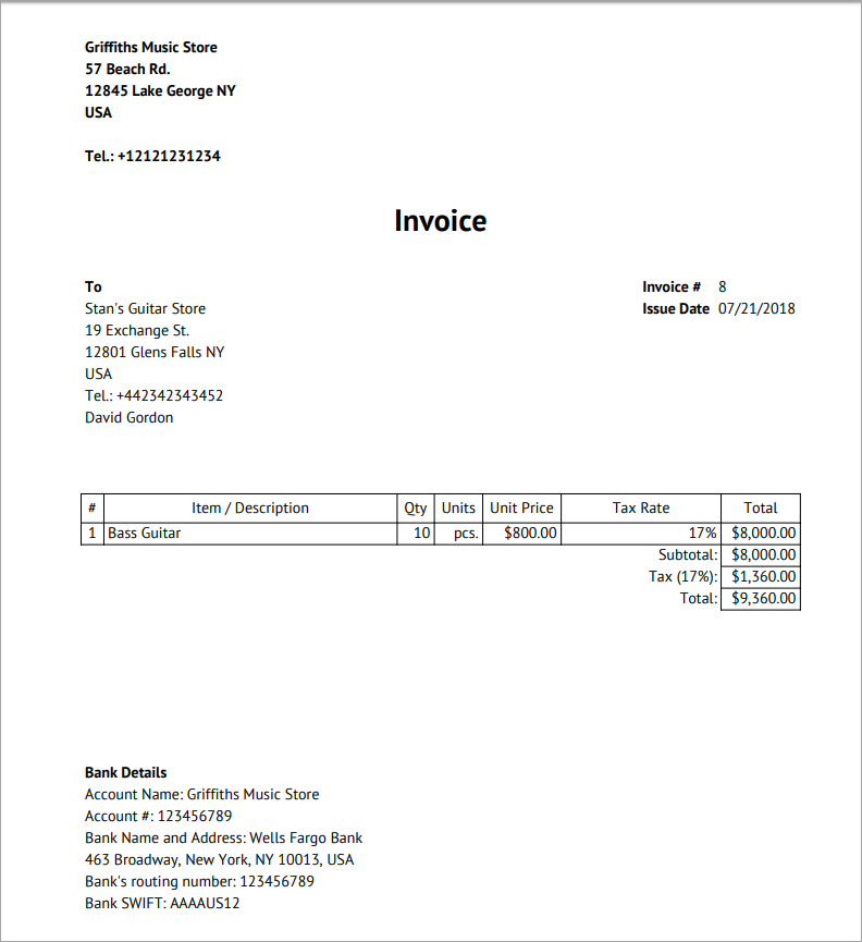 free create invoice