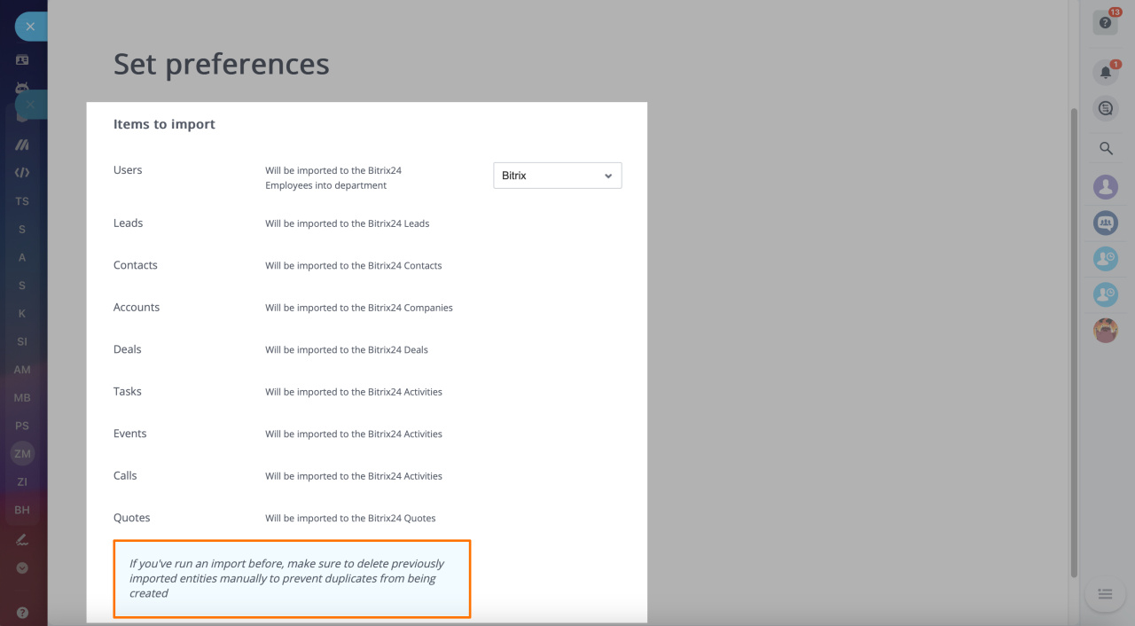 Set preferences for Zoho migration.jpg