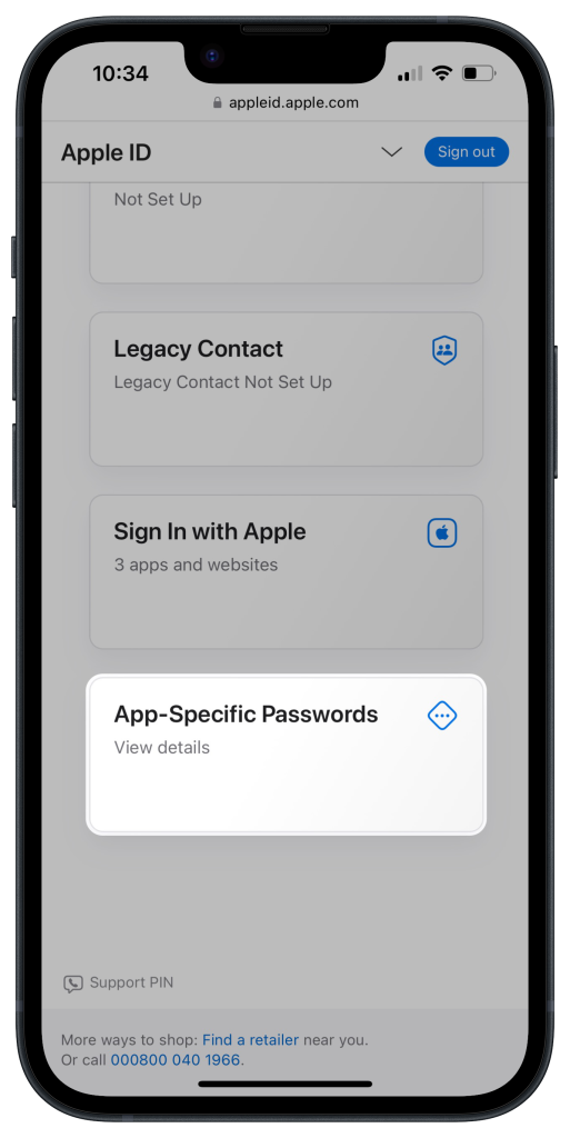 Get App Password To Sync With ICloud