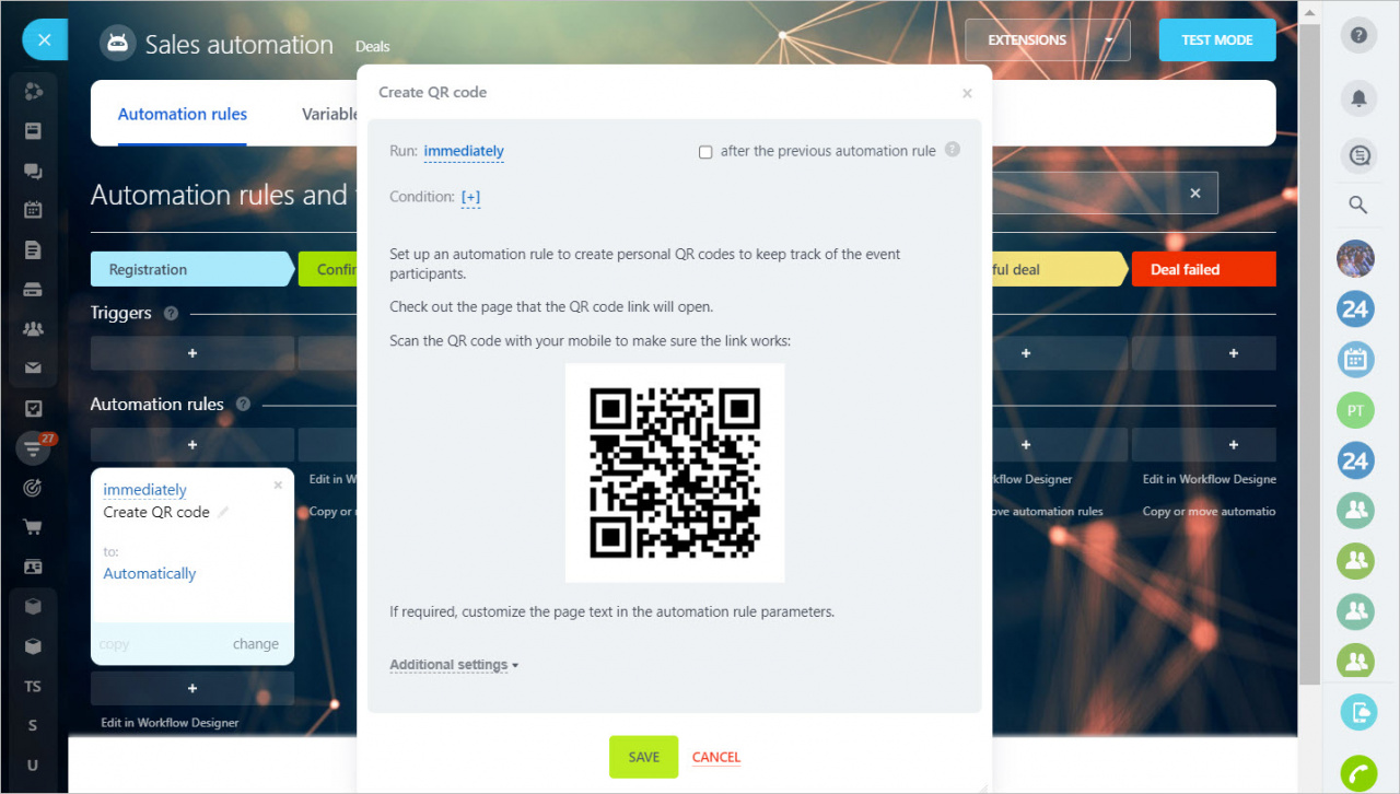 Log in to Bitrix24 on your computer using QR code