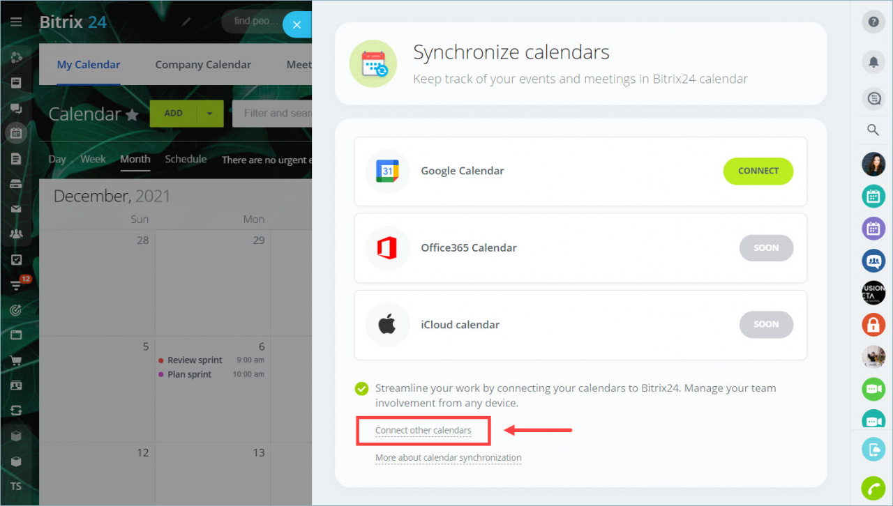 Synchronize Bitrix24 calendar with Android device