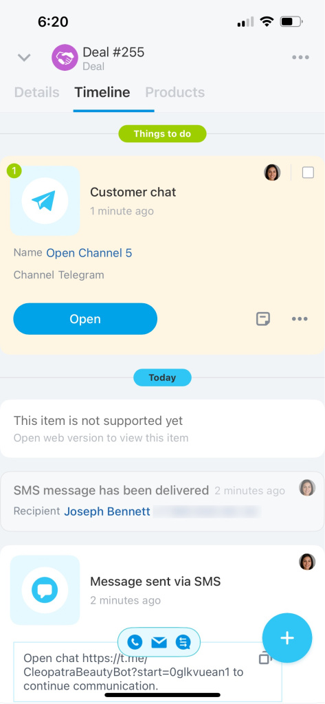 Invite A Customer To Telegram Chat