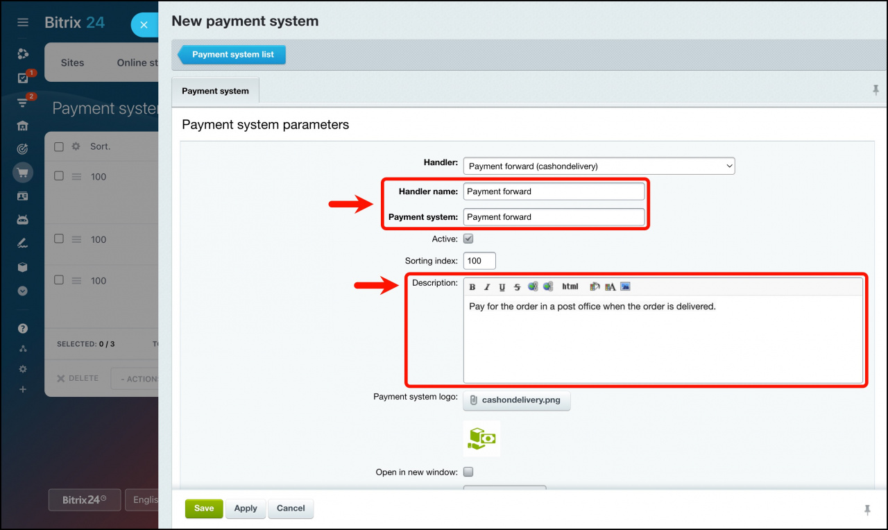 Payment system description