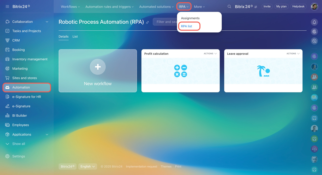 RPA list