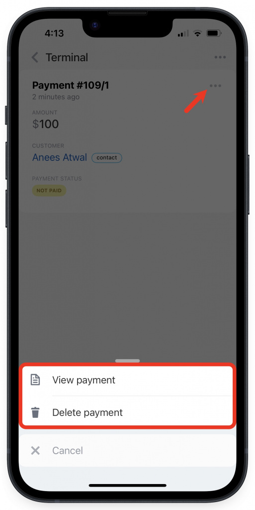 Actions with payment