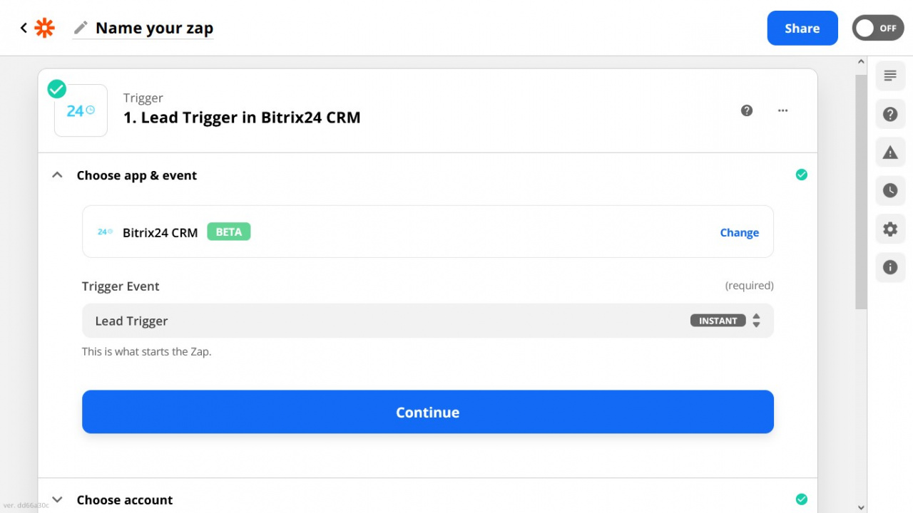 Choose the latest version of Bitrix24 CRM (New) app: