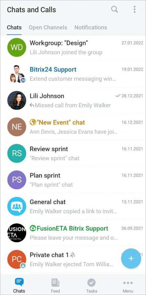 Work chat app